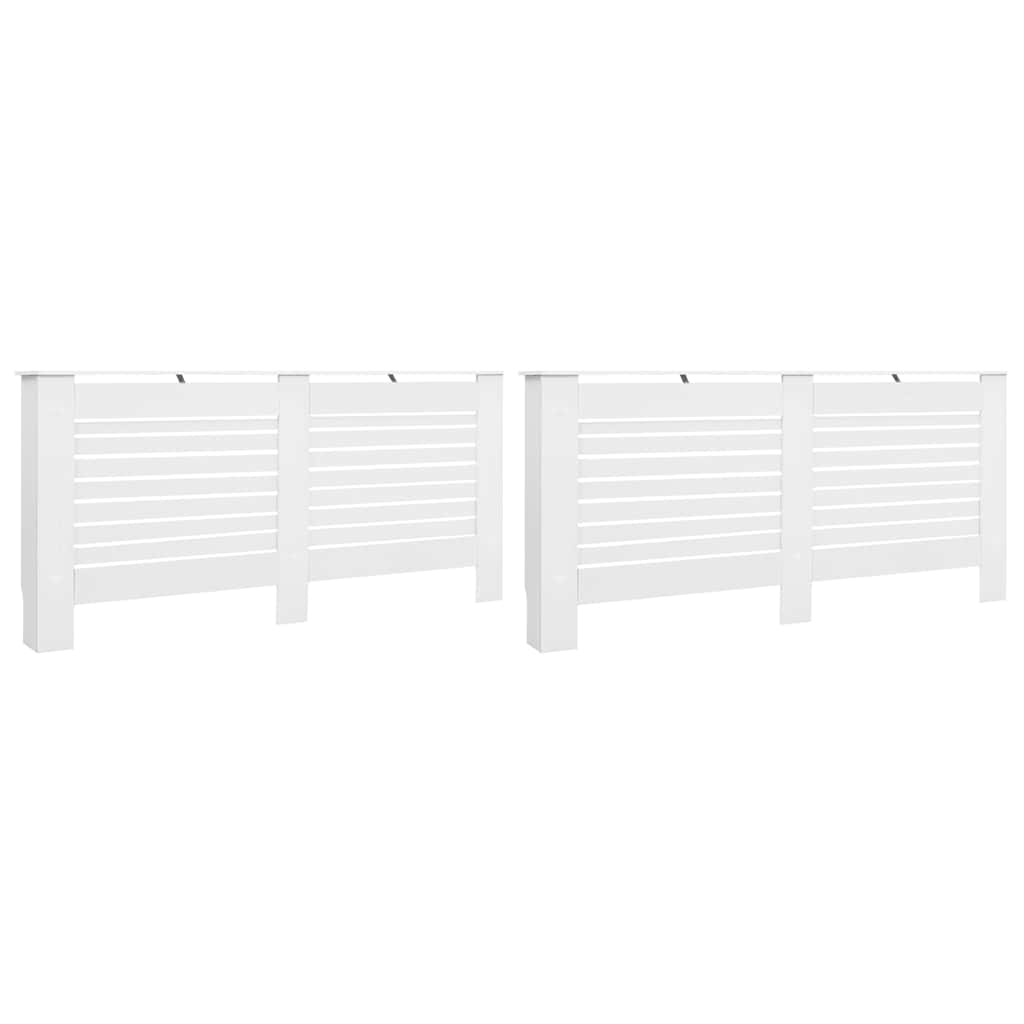 2 db fehér MDF radiátorburkolat 172 x 19 x 81,5 cm