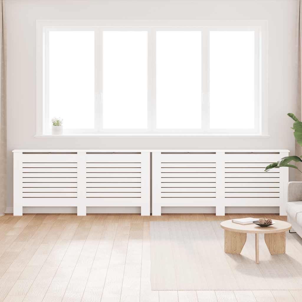 2 db fehér MDF radiátorburkolat 172 x 19 x 81,5 cm