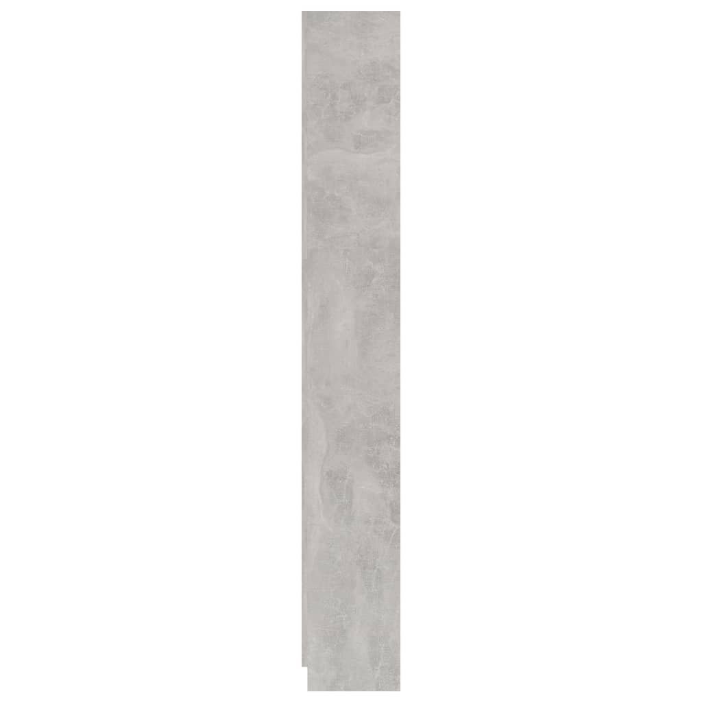 5-szintes betonszürke szerelt fa könyvszekrény 60 x 24 x 175 cm
