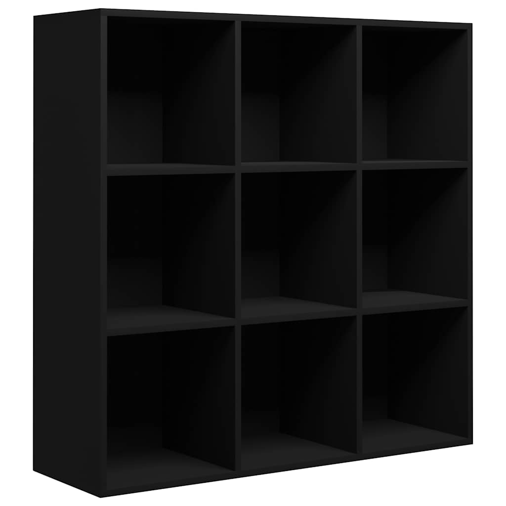 fekete szerelt fa könyvszekrény 98 x 29 x 97,5 cm