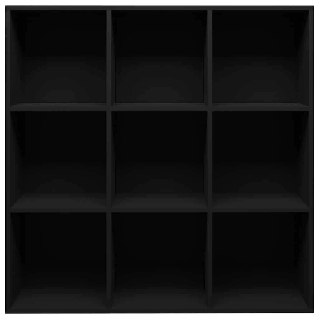 fekete szerelt fa könyvszekrény 98 x 29 x 97,5 cm