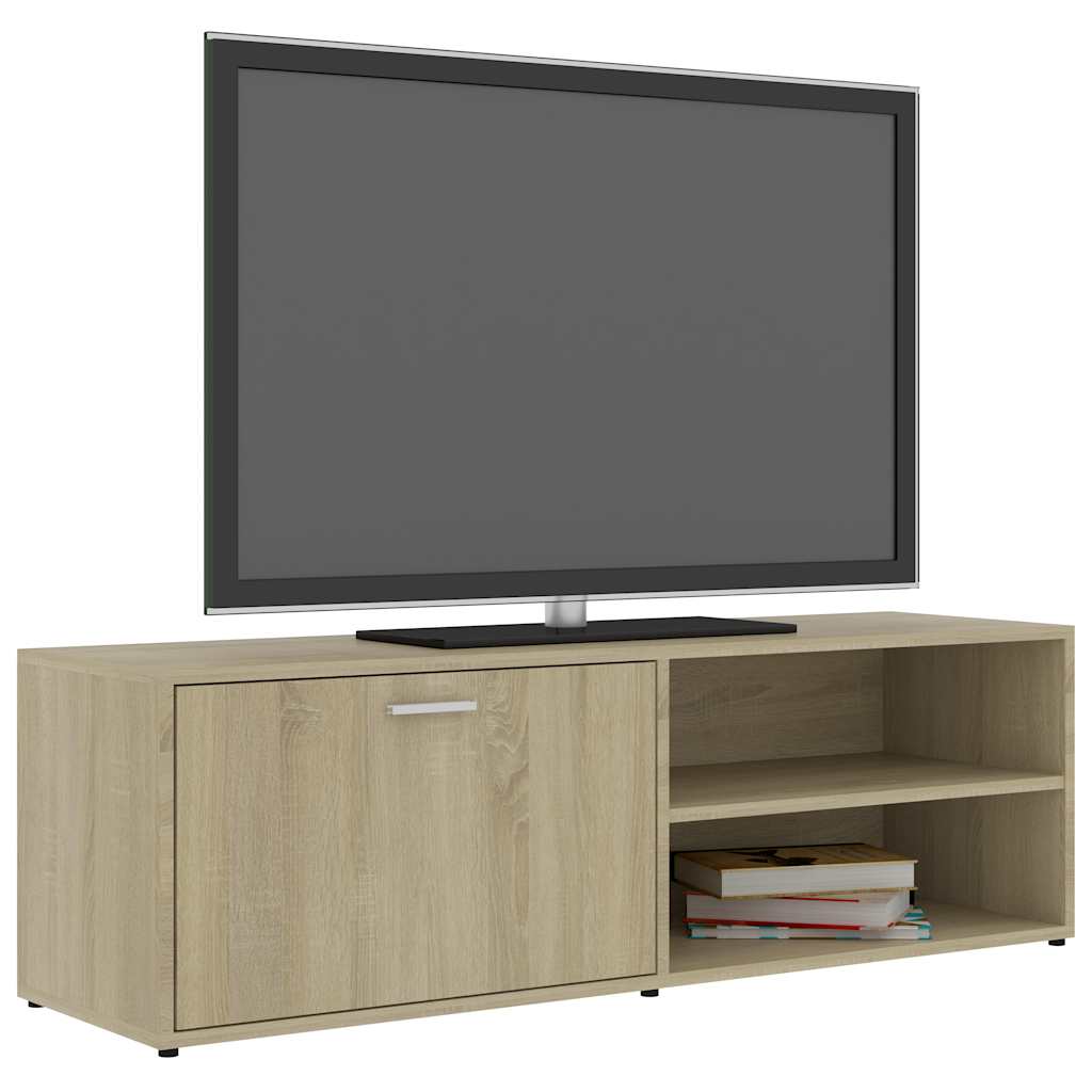 sonoma tölgy színű szerelt fa TV-szekrény 120 x 34 x 37 cm