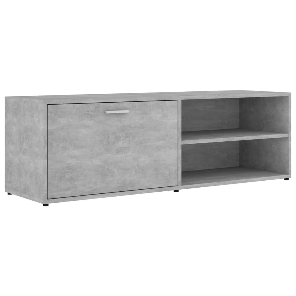 betonszürke szerelt fa TV-szekrény 120 x 34 x 37 cm