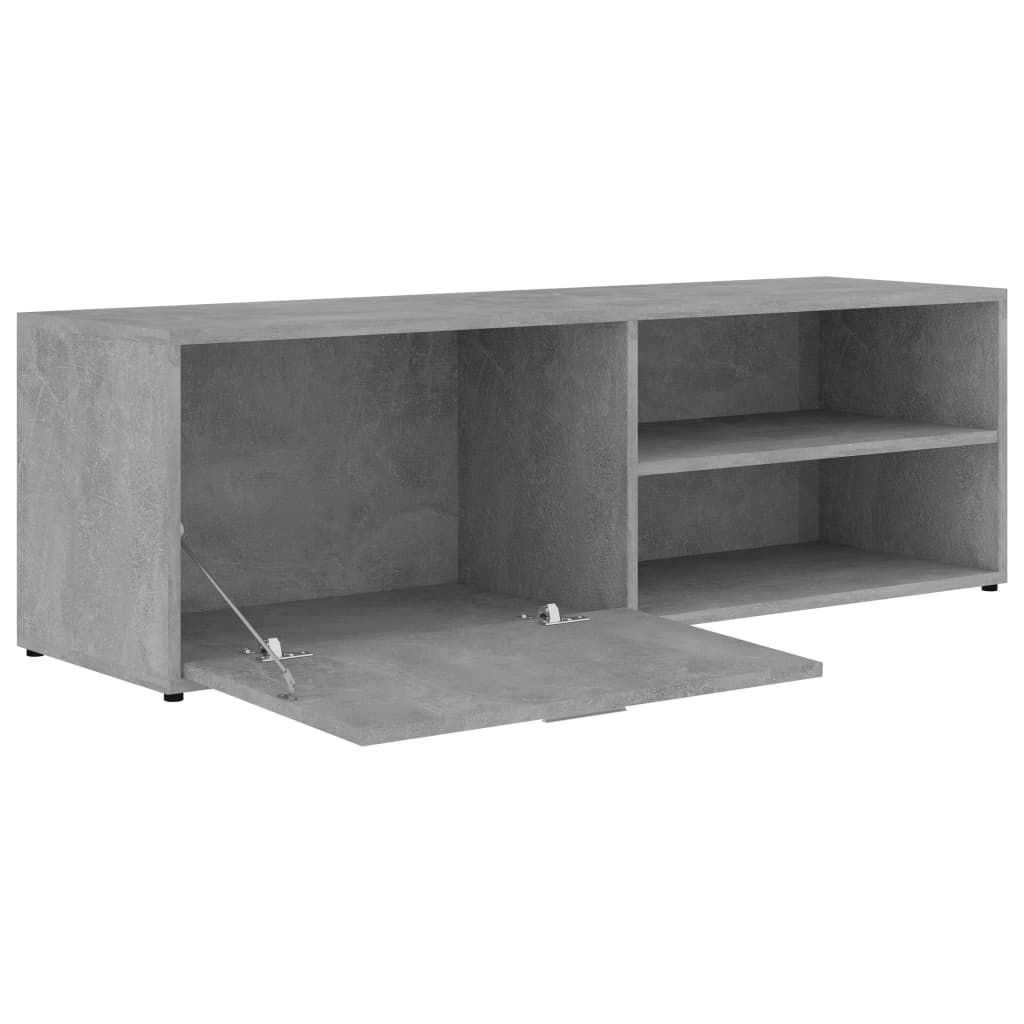 betonszürke szerelt fa TV-szekrény 120 x 34 x 37 cm