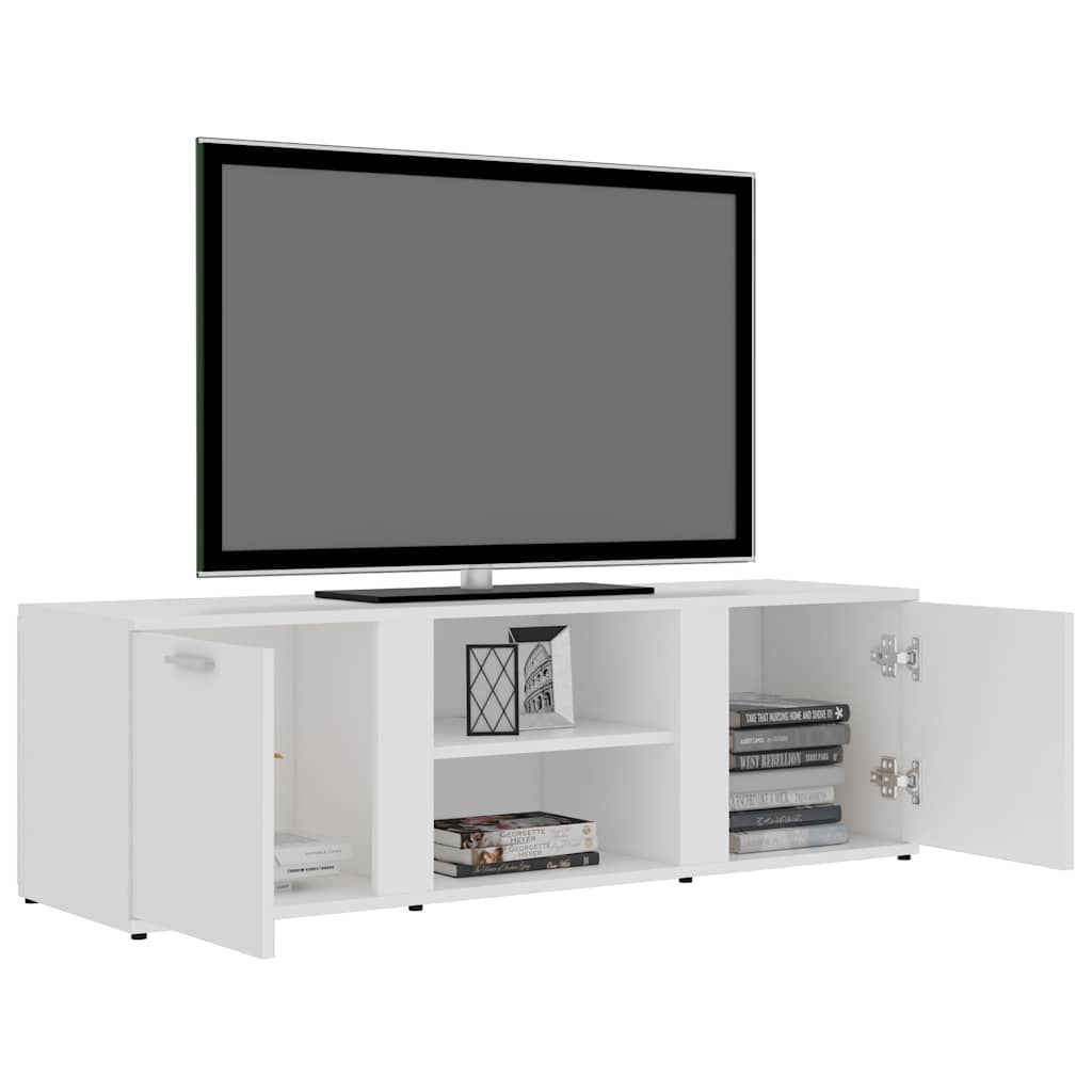 fehér szerelt fa TV-szekrény 120 x 34 x 37 cm