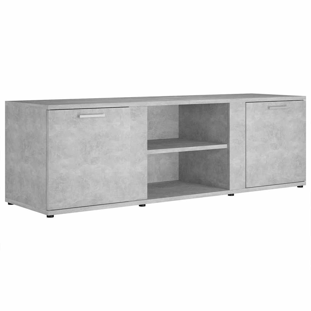 betonszürke szerelt fa TV-szekrény 120 x 34 x 37 cm