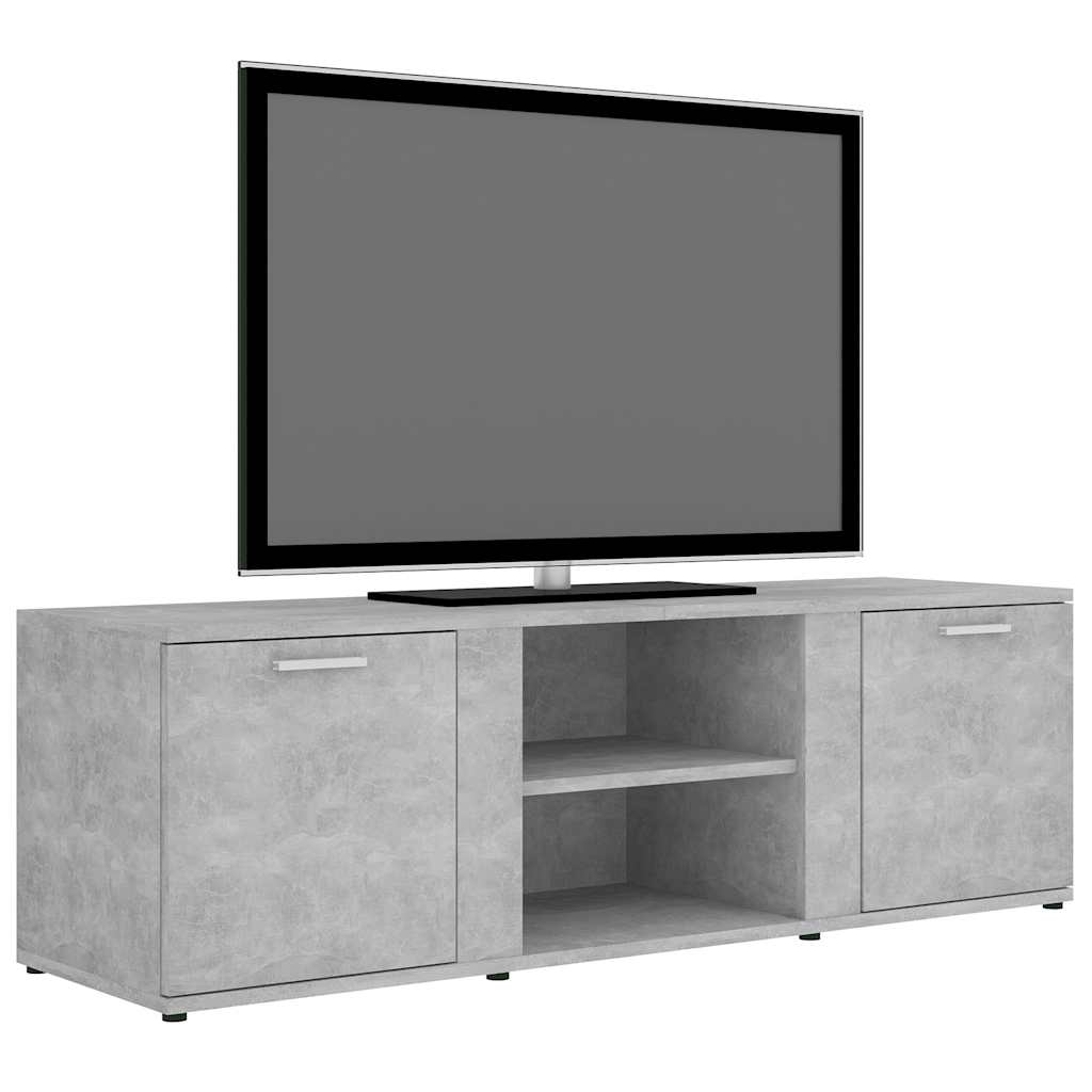 betonszürke szerelt fa TV-szekrény 120 x 34 x 37 cm
