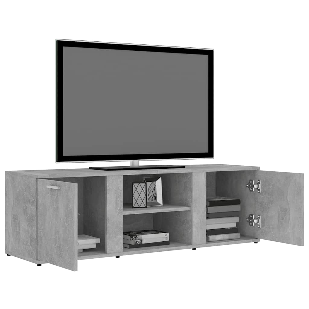 betonszürke szerelt fa TV-szekrény 120 x 34 x 37 cm