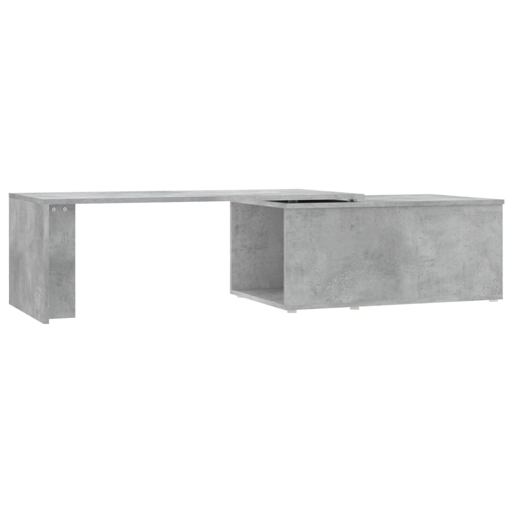 betonszürke szerelt fa dohányzóasztal 150 x 50 x 35 cm