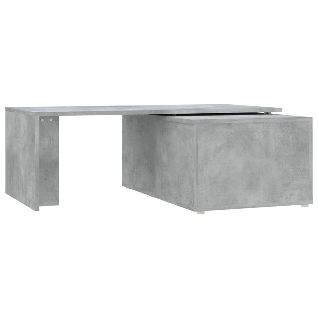betonszürke szerelt fa dohányzóasztal 150 x 50 x 35 cm