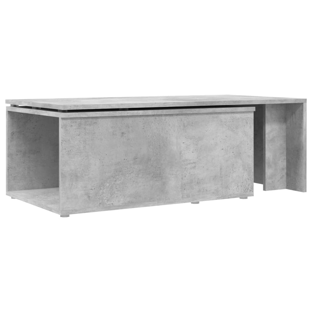 betonszürke szerelt fa dohányzóasztal 150 x 50 x 35 cm