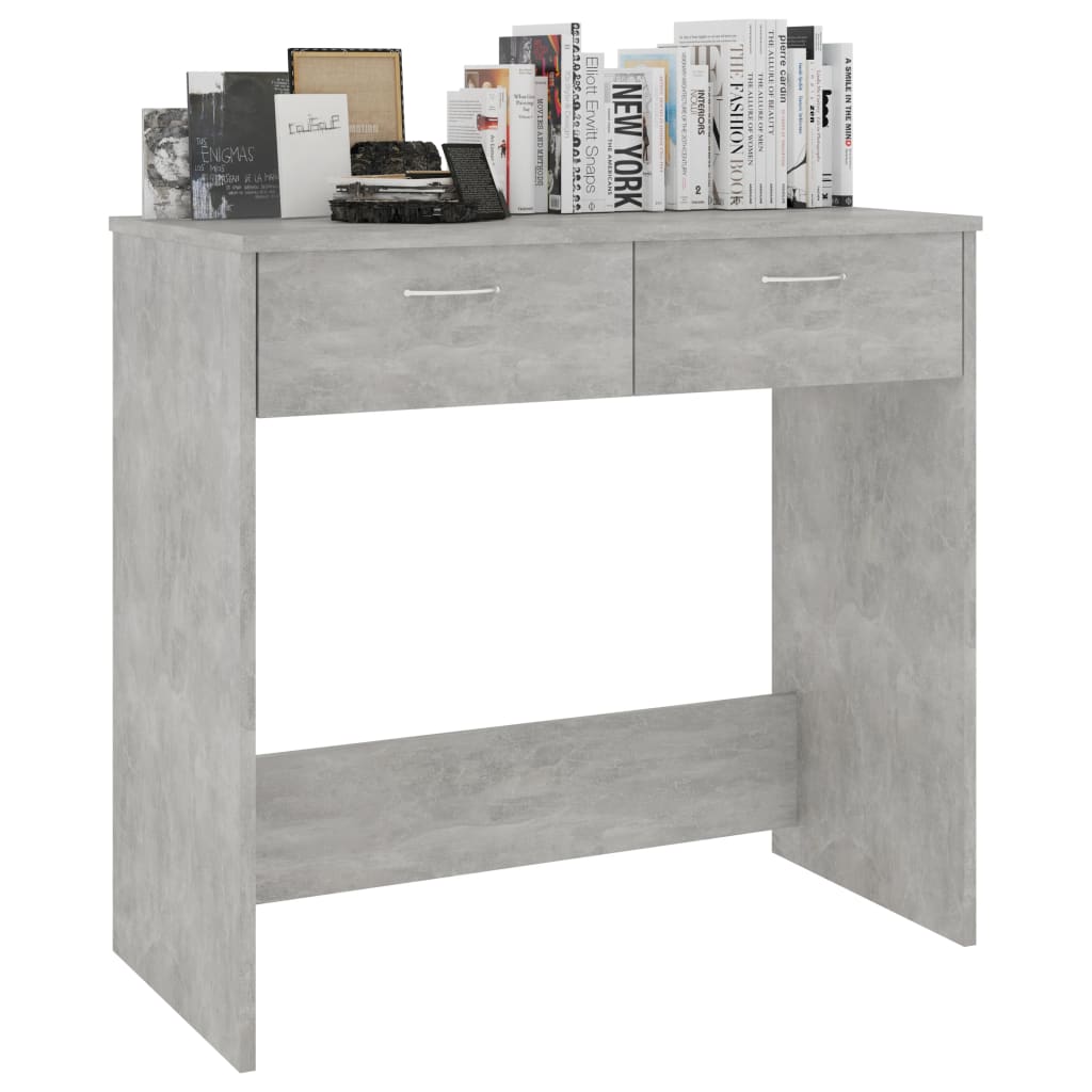betonszürke szerelt fa íróasztal 80 x 40 x 75 cm