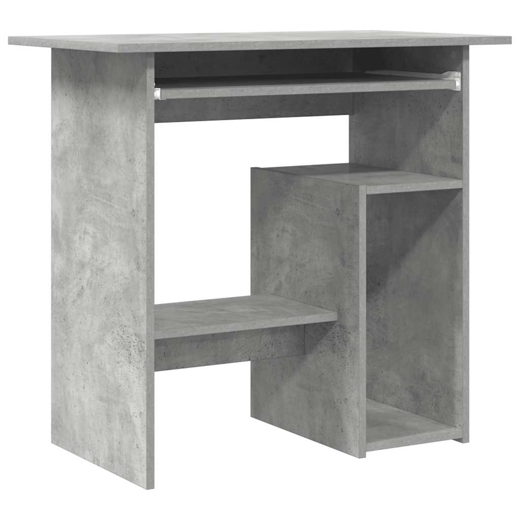 betonszürke szerelt fa íróasztal 80 x 45 x 74 cm