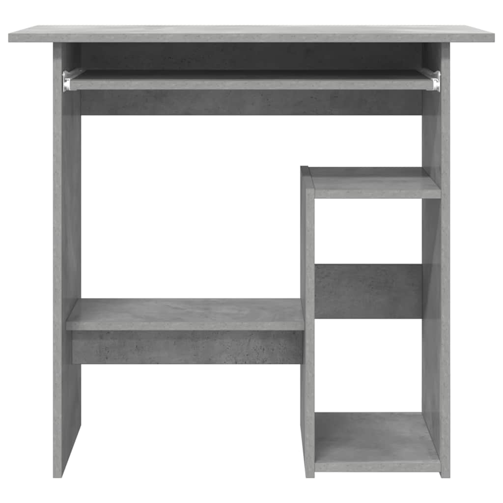 betonszürke szerelt fa íróasztal 80 x 45 x 74 cm