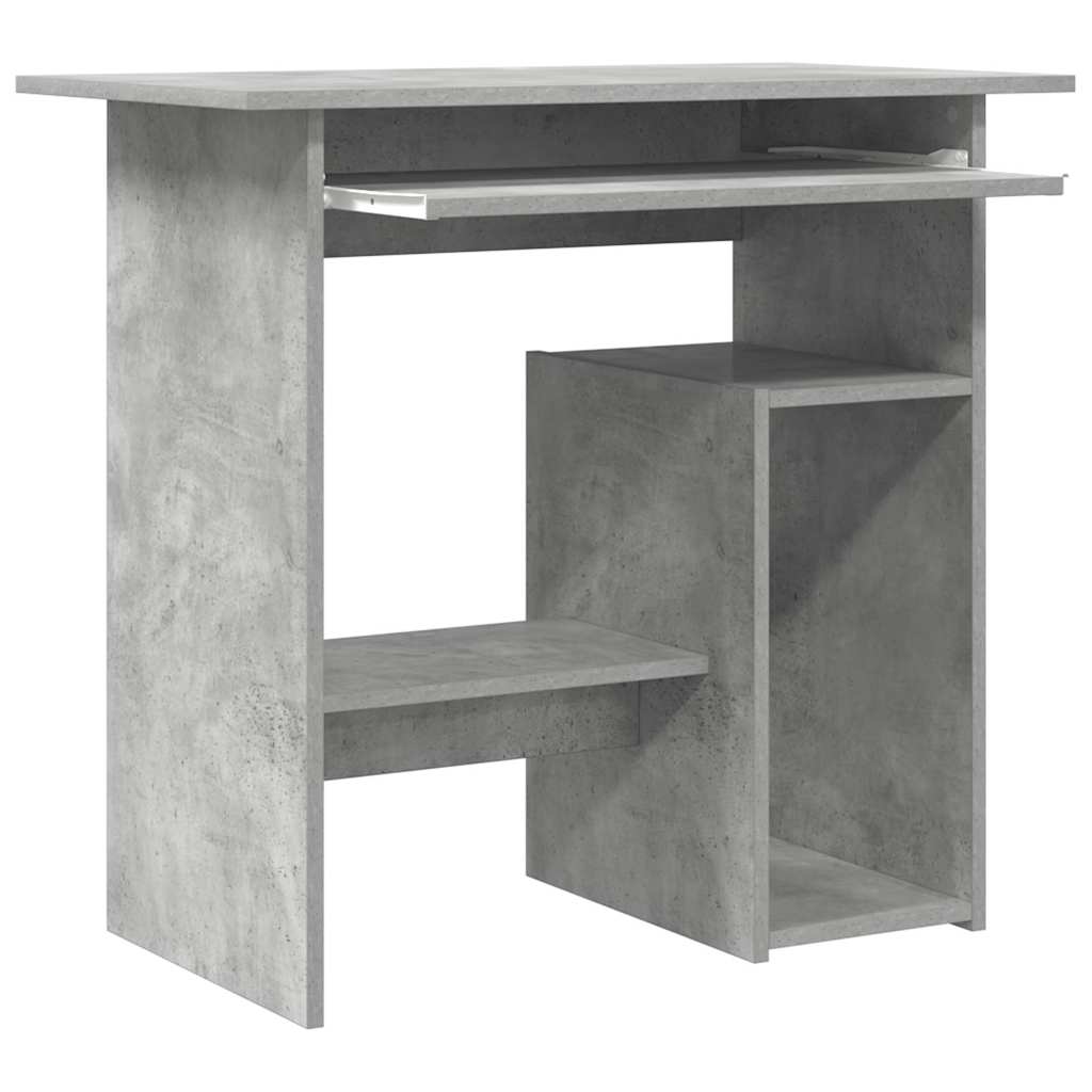betonszürke szerelt fa íróasztal 80 x 45 x 74 cm