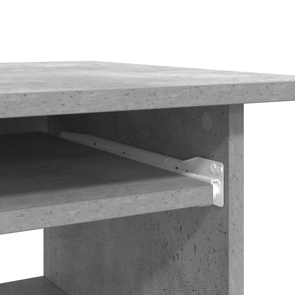 betonszürke szerelt fa íróasztal 80 x 45 x 74 cm