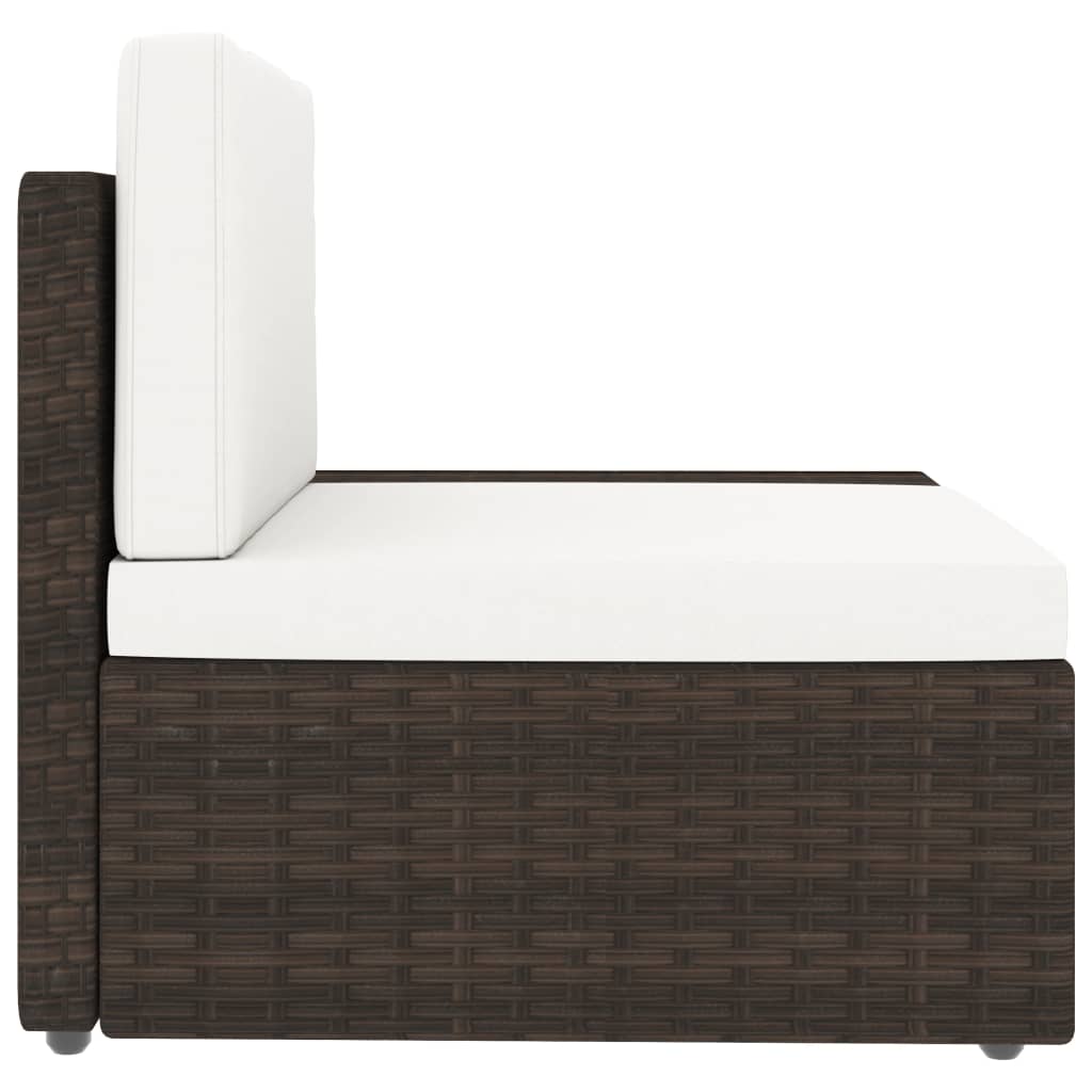 3 személyes barna elemes polyrattan kanapé