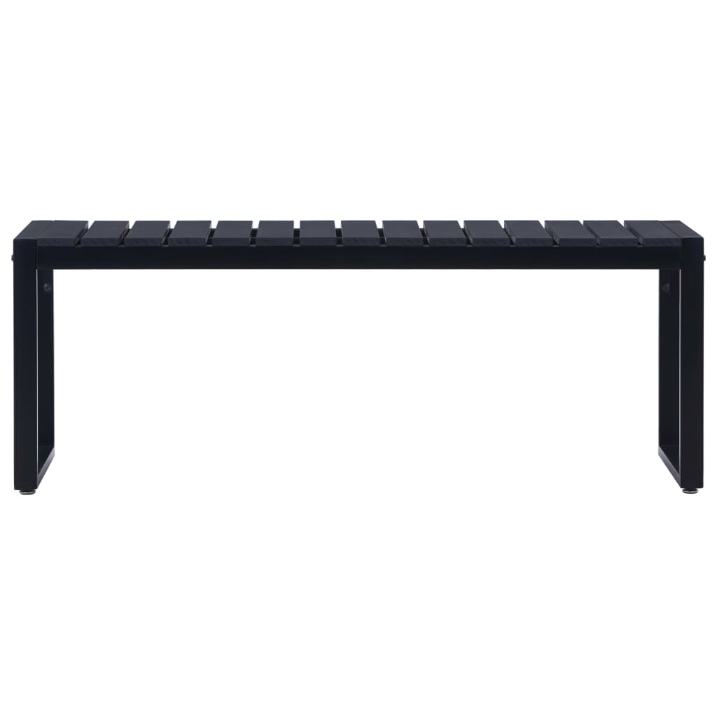 fekete polisztirol lemez kerti pad 120,5 cm