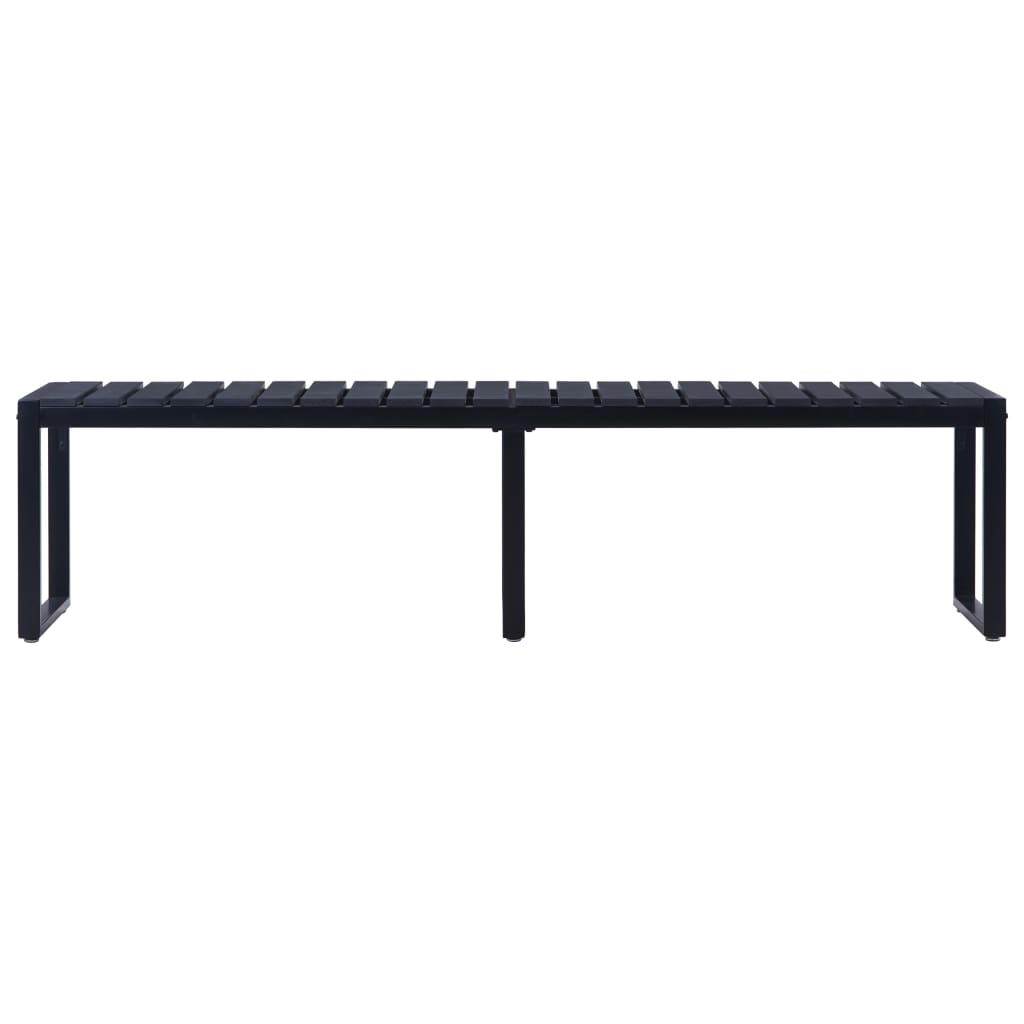 fekete polisztirol lemez kerti pad 180 cm