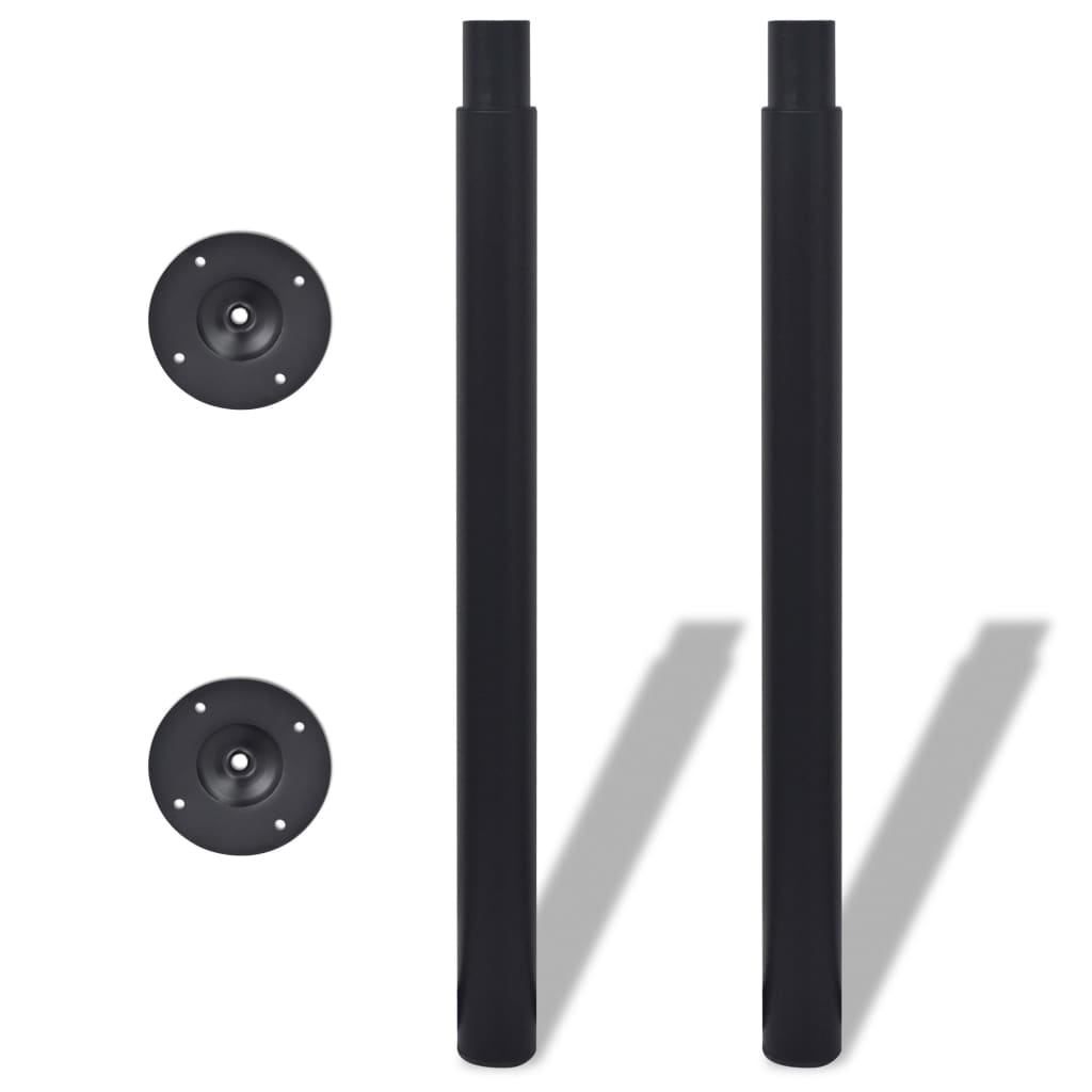 4 db fekete teleszkópos asztalláb 710 mm - 1100 mm