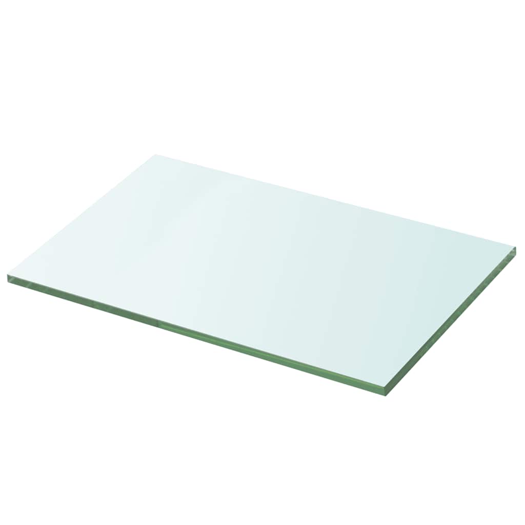 2 db átlátszó üveg paneles polc 30 x 15 cm