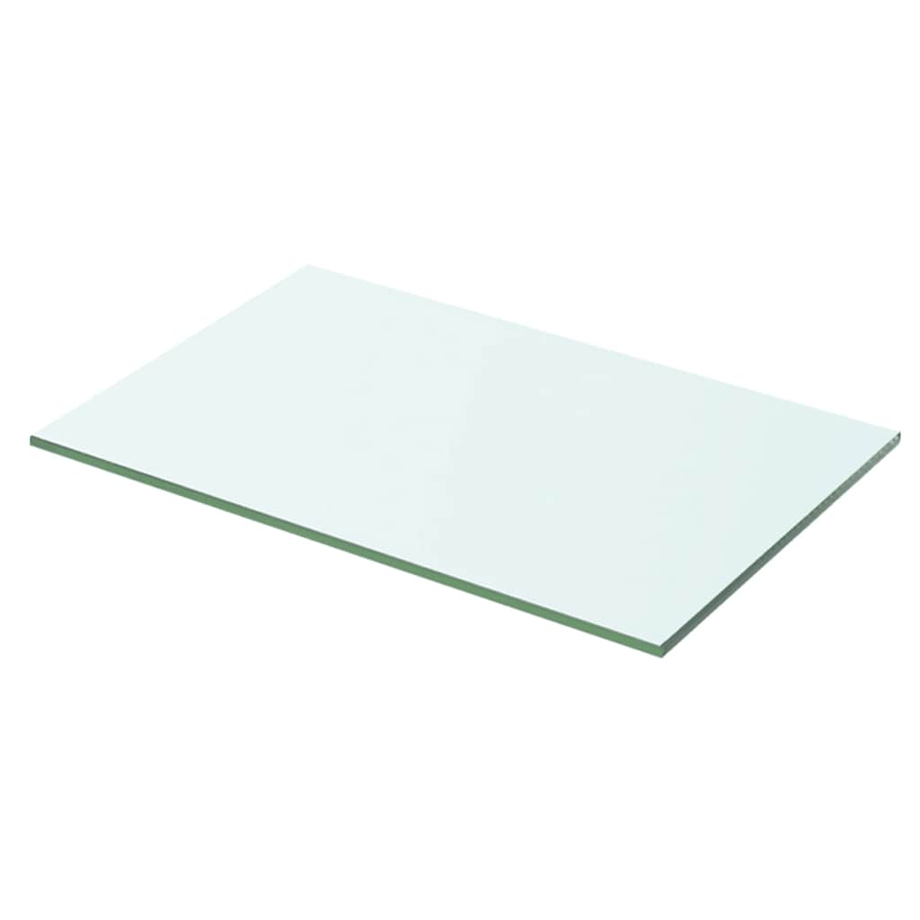 2 db átlátszó üveg paneles polc 50 x 25 cm
