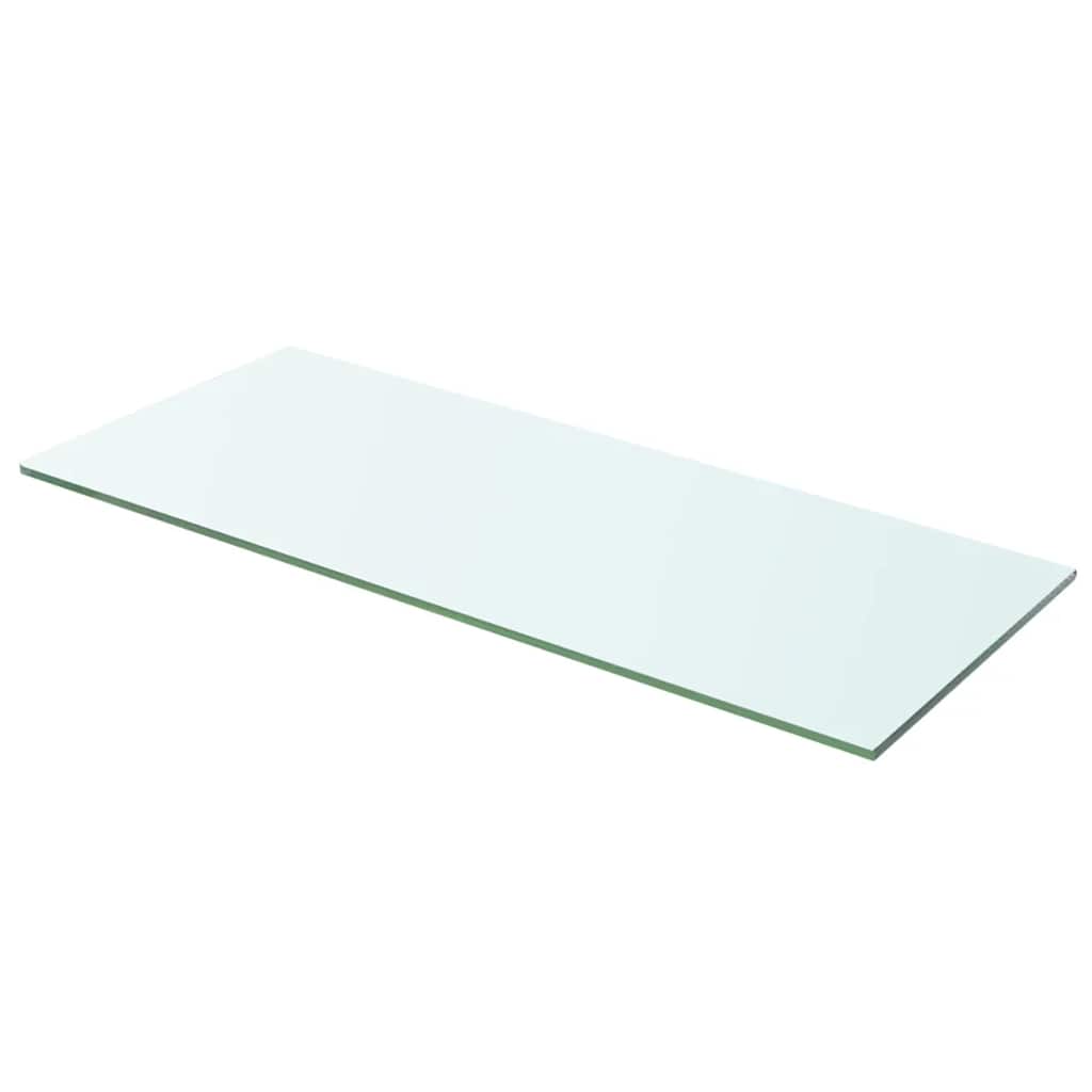 2 db átlátszó üveg paneles polc 60 x 20 cm