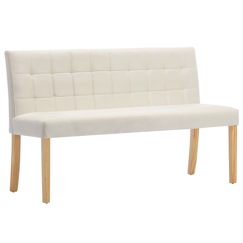 krémszínű bársony pad 140 cm