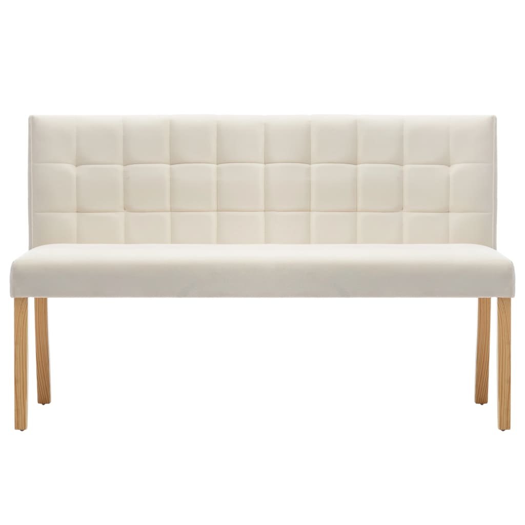 krémszínű bársony pad 140 cm