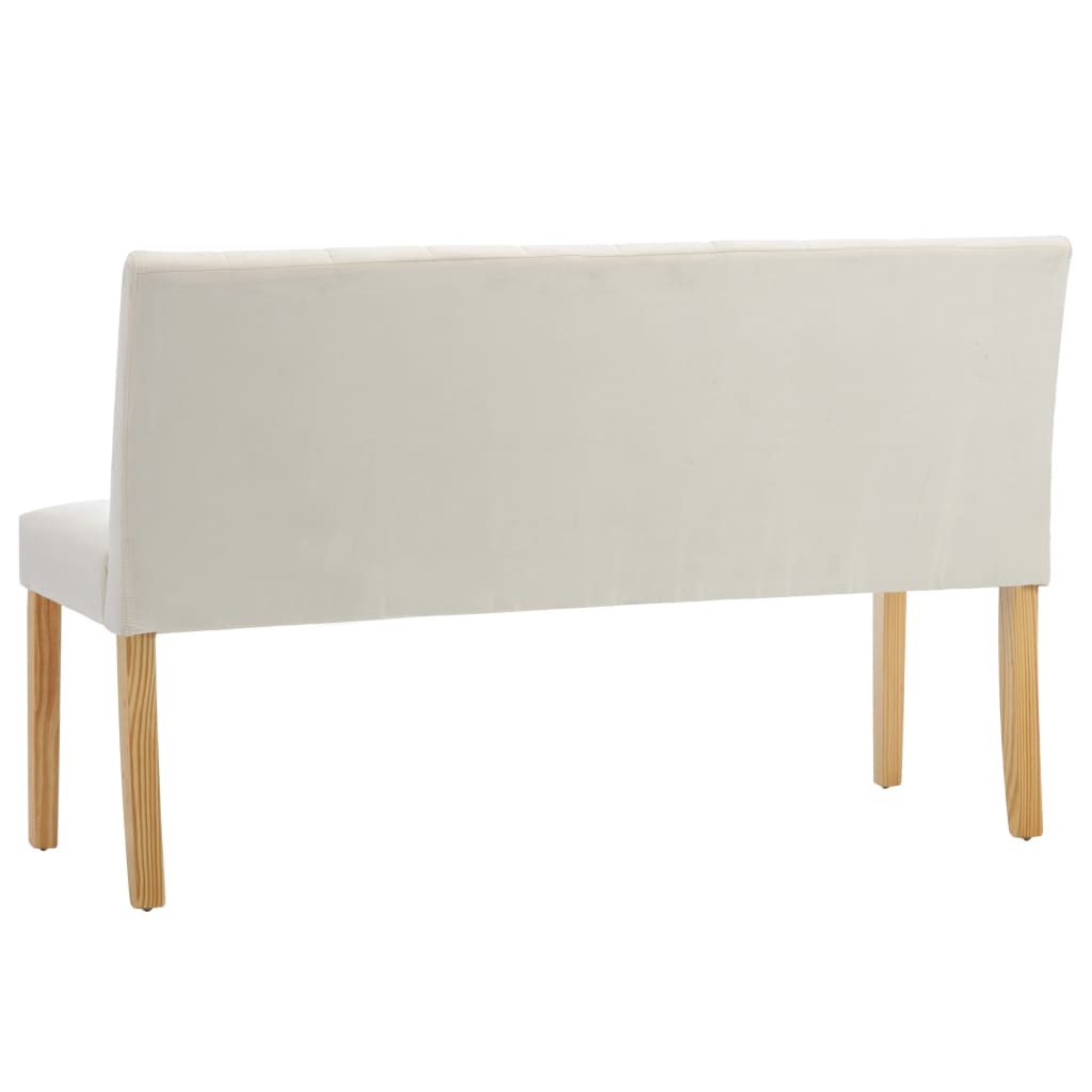 krémszínű bársony pad 140 cm