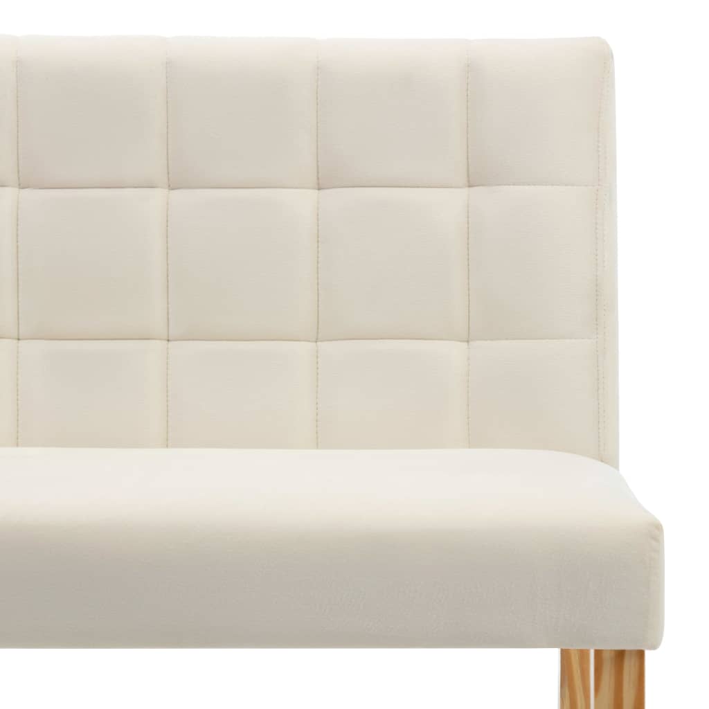 krémszínű bársony pad 140 cm