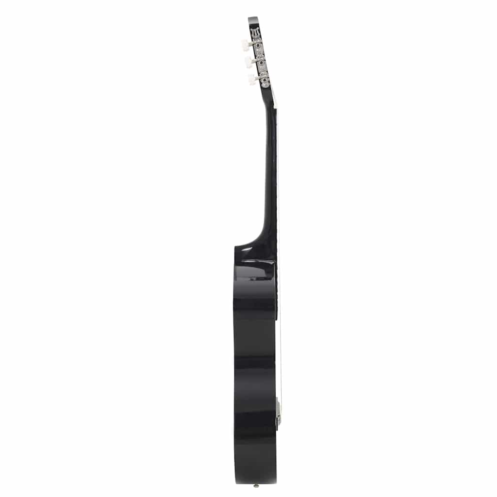 fekete 6 húros klasszikus western cutaway gitár 38"