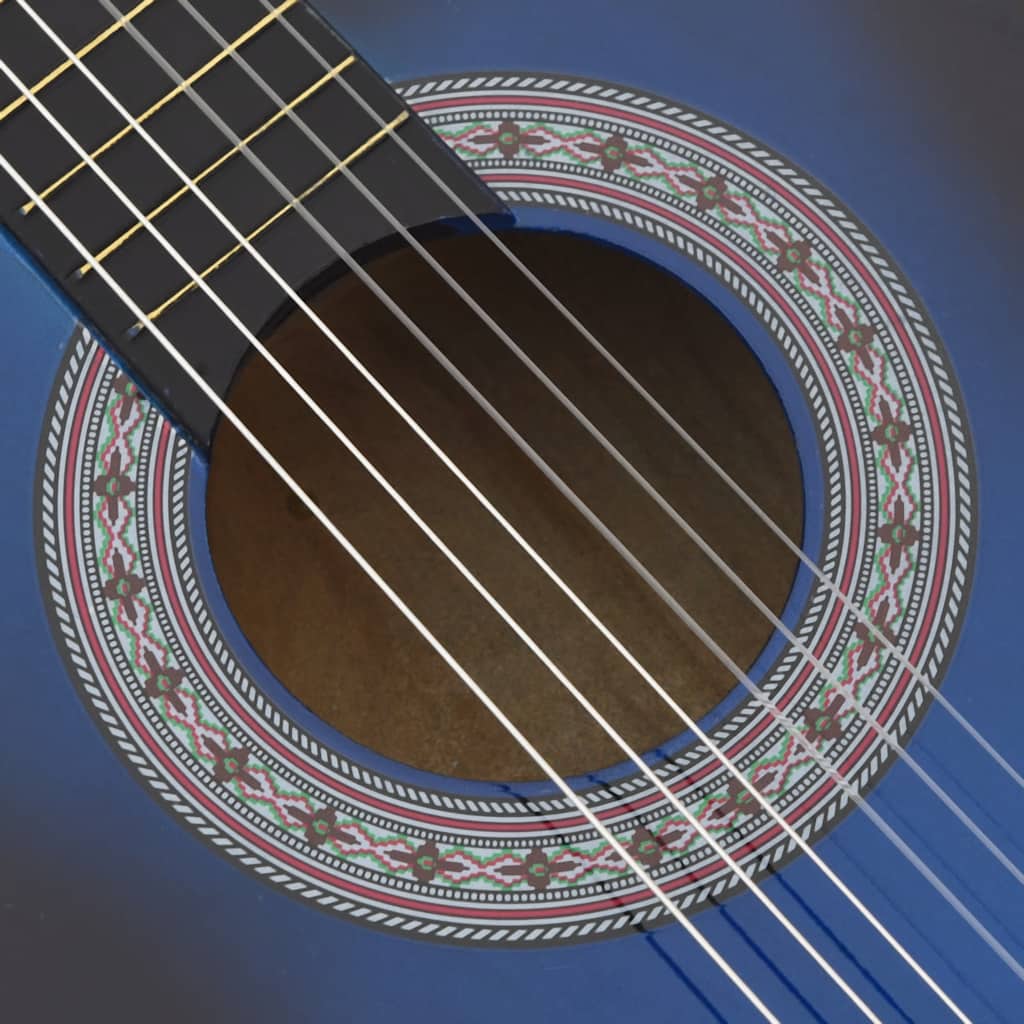 kék árnyékos 6 húros klasszikus western cutaway gitár 38"
