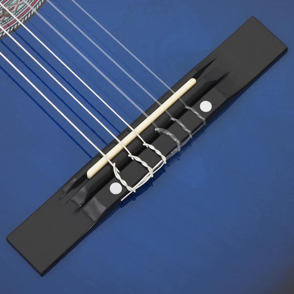 kék árnyékos 6 húros klasszikus western cutaway gitár 38"
