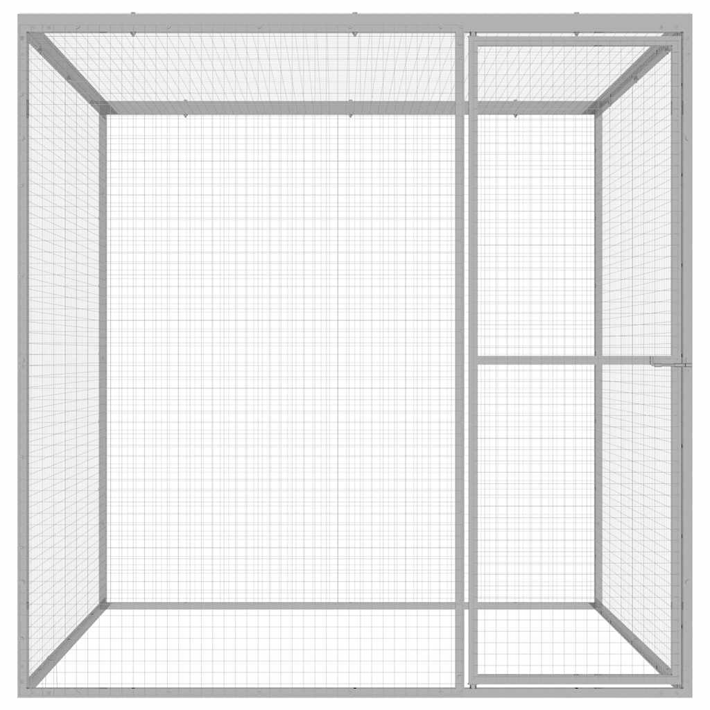 horganyzott acél macskaketrec 1,5 x 1,5 x 1,5 m