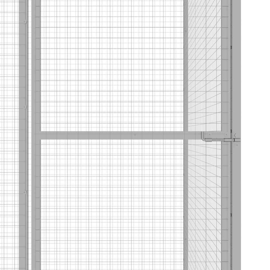 horganyzott acél macskaketrec 4,5 x 1,5 x 1,5 m