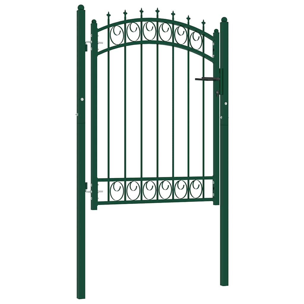 zöld acél kerítéskapu EMMEN tüskékkel 103 x 109,5 cm