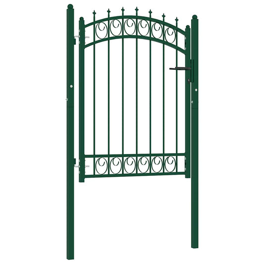 zöld acél kerítéskapu EMMEN tüskékkel 103 x 109,5 cm