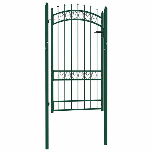 zöld acél kerítéskapu EMMEN tüskékkel 103 x 134,5 cm