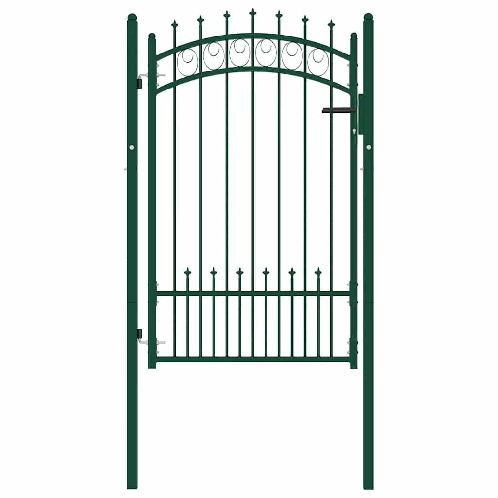 zöld acél kerítéskapu EMMEN tüskékkel 104 x 117 cm