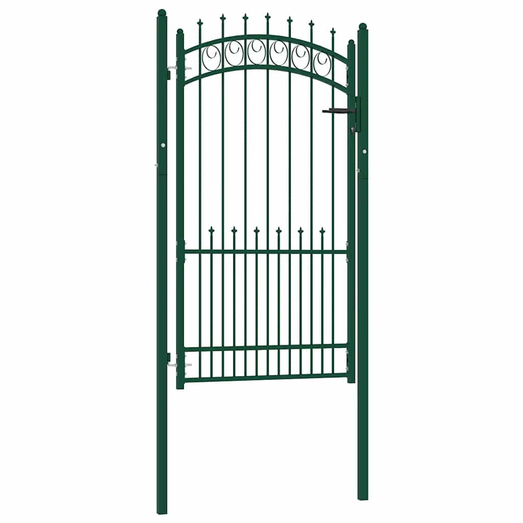 zöld acél kerítéskapu EMMEN tüskékkel 104 x 134,5 cm