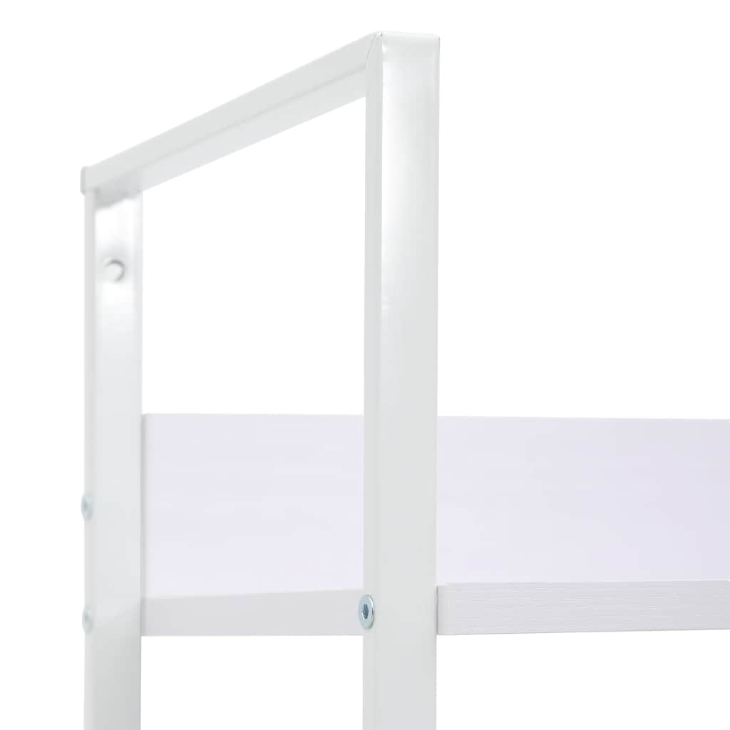 3 szintes fehér szerelt fa könyvespolc 60 x 27,6 x 90,5 cm