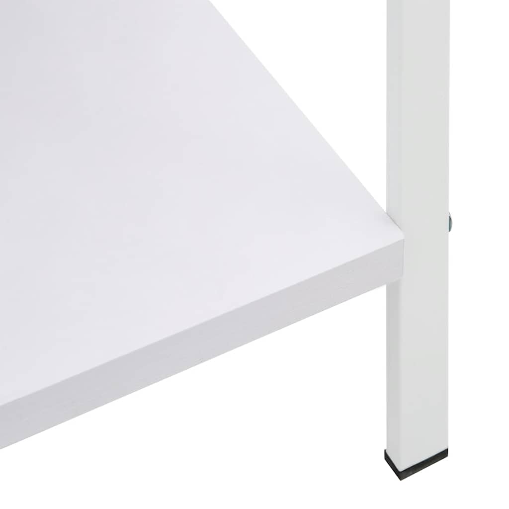 4 szintes fehér szerelt fa könyvespolc 60 x 27,6 x 124,5 cm