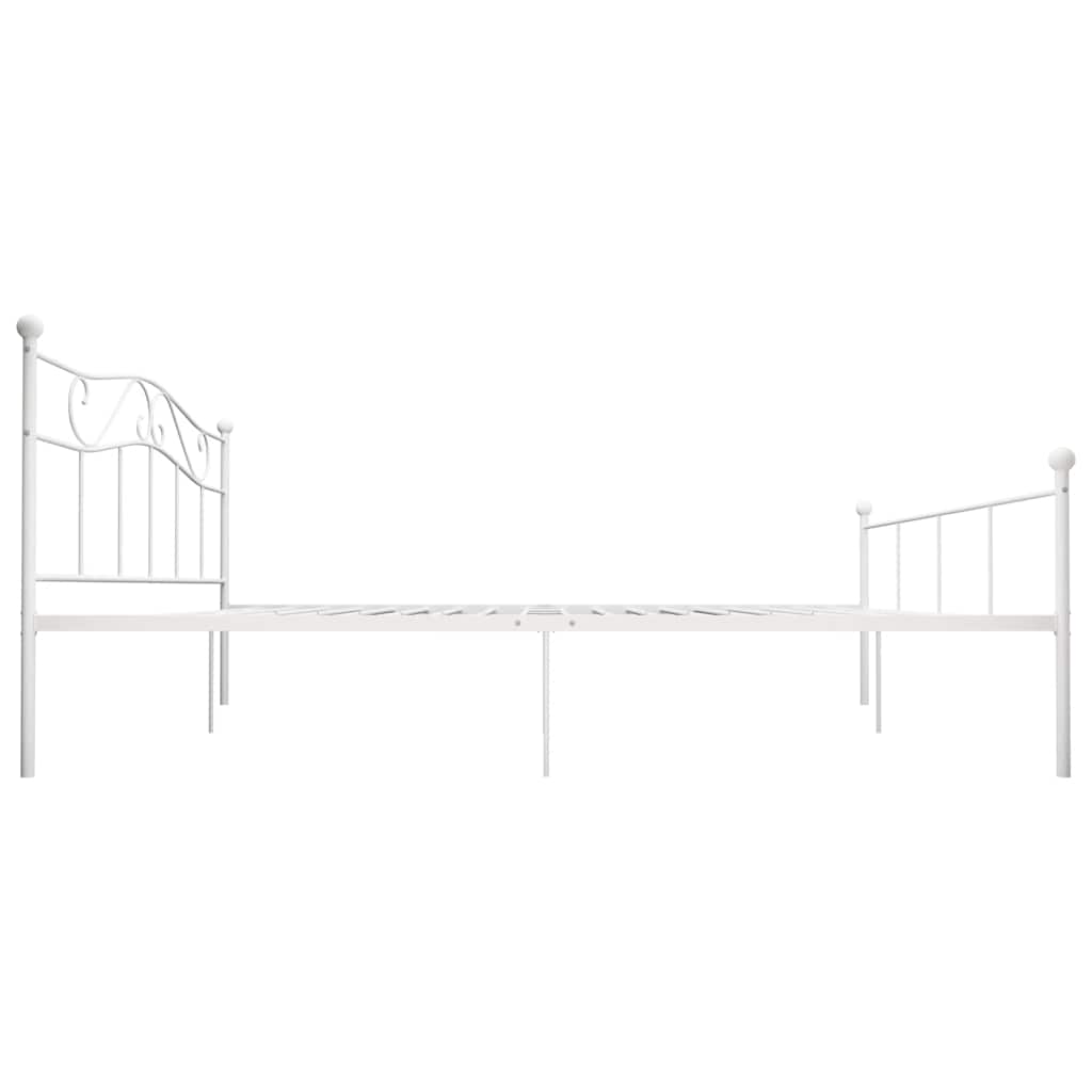 fehér fém ágykeret 180 x 200 cm