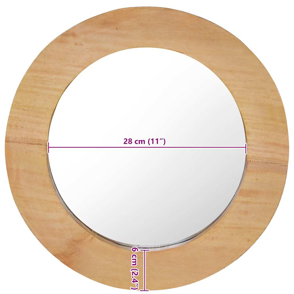 kör alakú tíkfa falitükör 40 cm