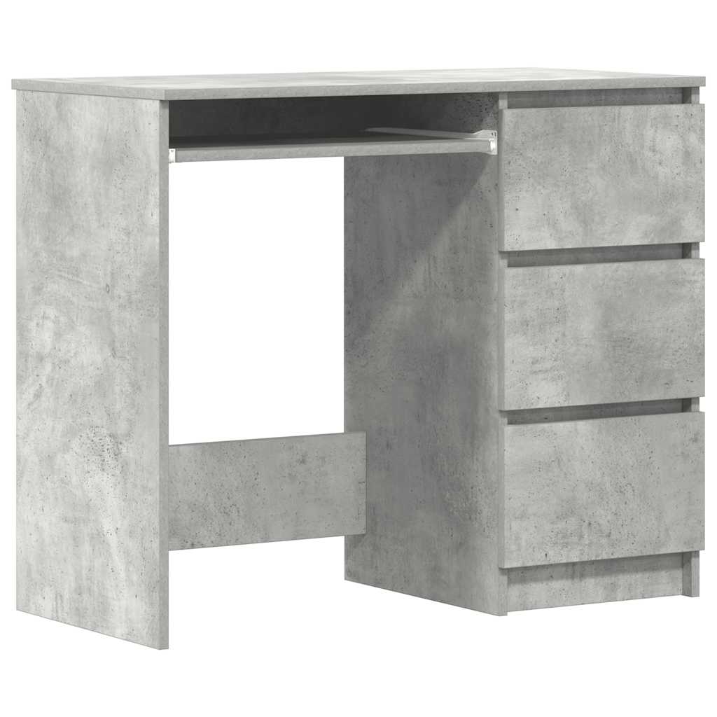 betonszürke szerelt fa íróasztal 90 x 45 x 76 cm