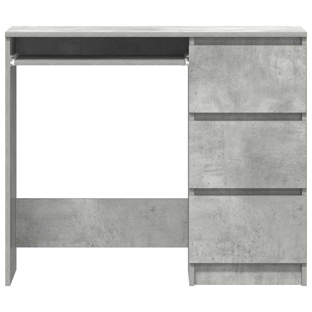 betonszürke szerelt fa íróasztal 90 x 45 x 76 cm