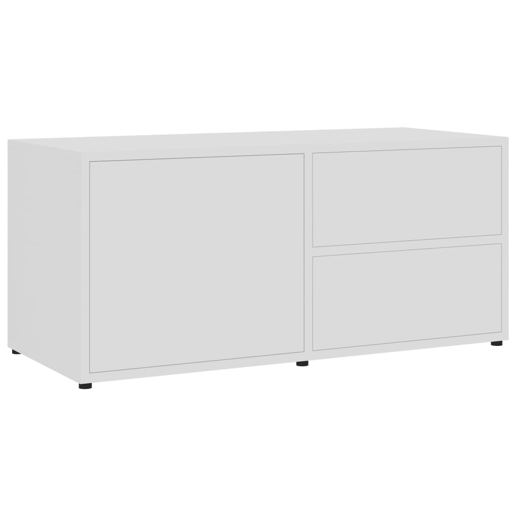 fehér szerelt fa TV-szekrény 80 x 34 x 36 cm