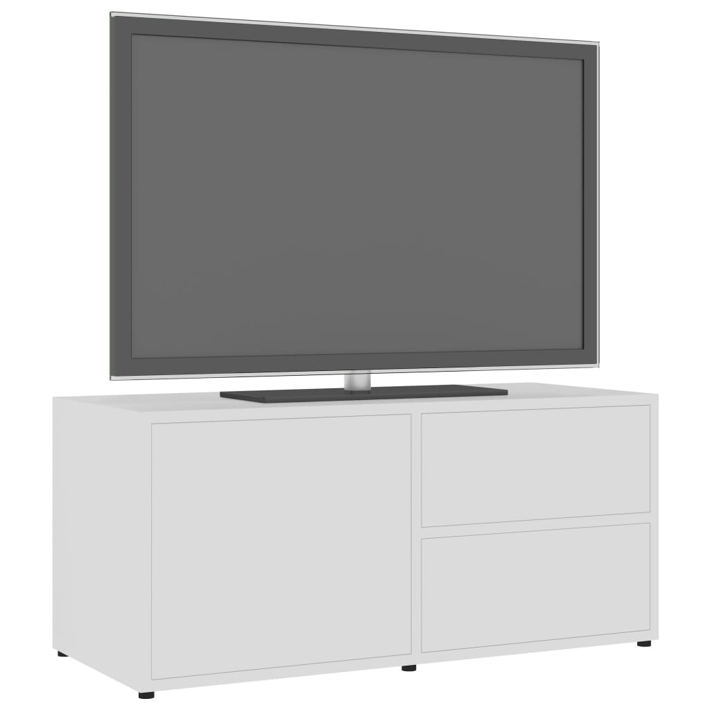 fehér szerelt fa TV-szekrény 80 x 34 x 36 cm