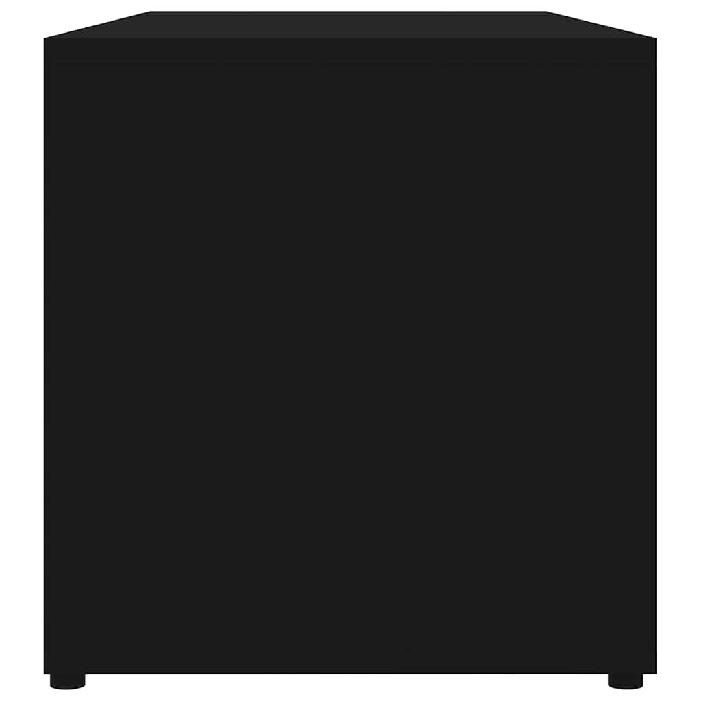 fekete szerelt fa TV-szekrény 80 x 34 x 36 cm